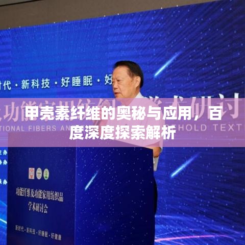 甲殼素纖維的奧秘與應用，百度深度探索解析