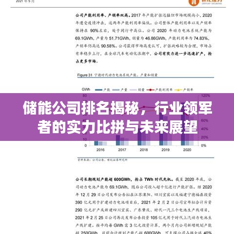 儲(chǔ)能公司排名揭秘，行業(yè)領(lǐng)軍者的實(shí)力比拼與未來(lái)展望