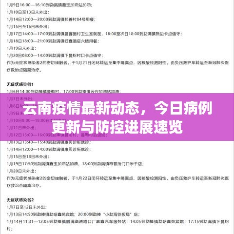 云南疫情最新動(dòng)態(tài)，今日病例更新與防控進(jìn)展速覽
