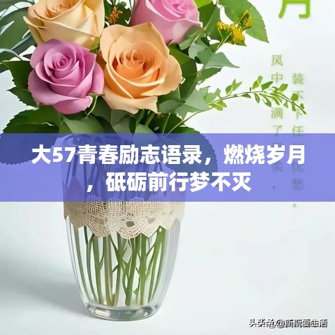 大57青春勵志語錄，燃燒歲月，砥礪前行夢不滅