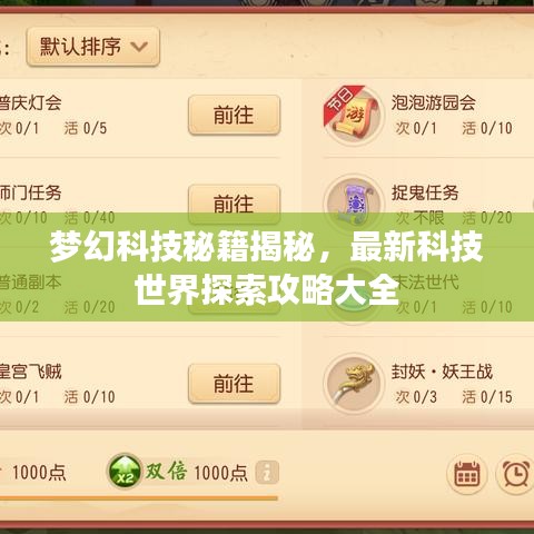 夢幻科技秘籍揭秘，最新科技世界探索攻略大全