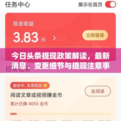 今日頭條提現政策解讀，最新消息、變更細節(jié)與提現注意事項