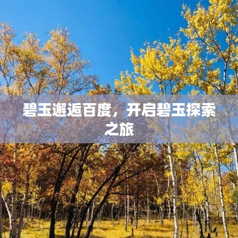 碧玉邂逅百度，開啟碧玉探索之旅