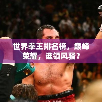 世界拳王排名榜，巔峰榮耀，誰(shuí)領(lǐng)風(fēng)騷？