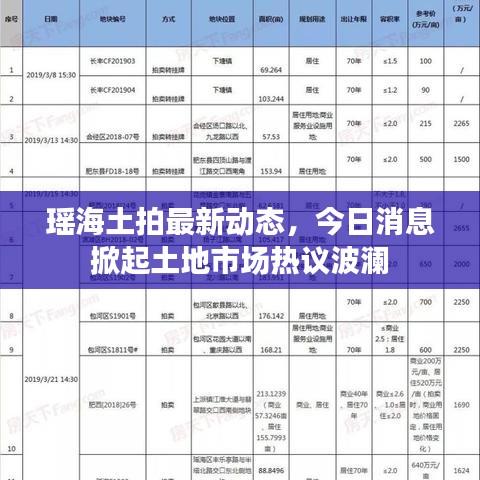 瑤海土拍最新動(dòng)態(tài)，今日消息掀起土地市場(chǎng)熱議波瀾