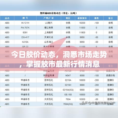 今日膠價動態(tài)，洞悉市場走勢，掌握膠市最新行情消息