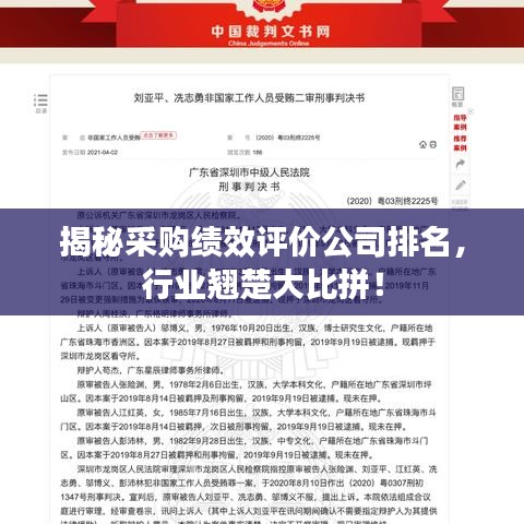 揭秘采購(gòu)績(jī)效評(píng)價(jià)公司排名，行業(yè)翹楚大比拼！