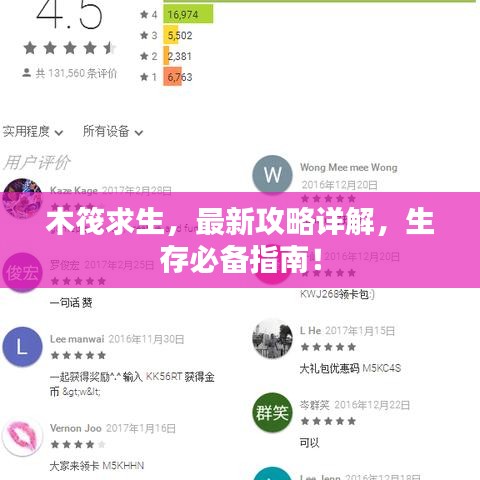 木筏求生，最新攻略詳解，生存必備指南！