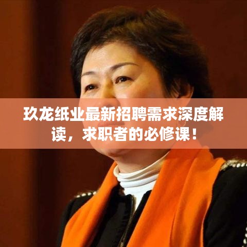 玖龍紙業(yè)最新招聘需求深度解讀，求職者的必修課！