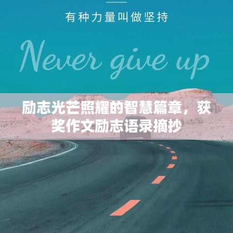 勵志光芒照耀的智慧篇章，獲獎作文勵志語錄摘抄