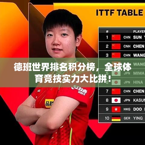 德班世界排名積分榜，全球體育競技實力大比拼！