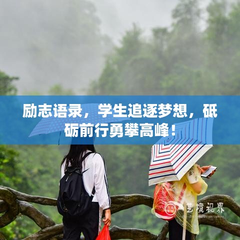 勵志語錄，學(xué)生追逐夢想，砥礪前行勇攀高峰！