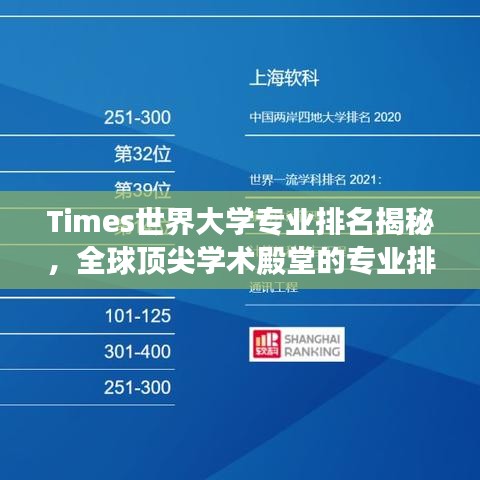 Times世界大學專業(yè)排名揭秘，全球頂尖學術殿堂的專業(yè)排名之路探索